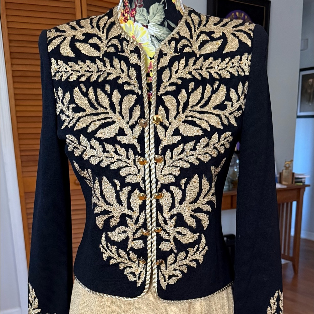 St John Military Inspired Black and Gold Women's Jacket